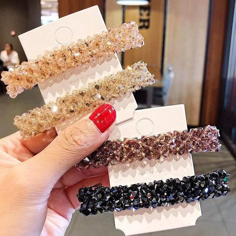 Elegante glänzende Kristall Haarspangen für Frauen Haarschmuck Stirnband Süße Haarspangen Haarnadeln Mode Haarschmuck