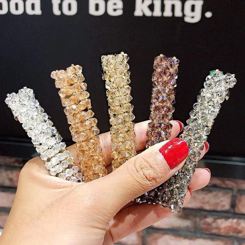 Elegante glänzende Kristall Haarspangen für Frauen Haarschmuck Stirnband Süße Haarspangen Haarnadeln Mode Haarschmuck
