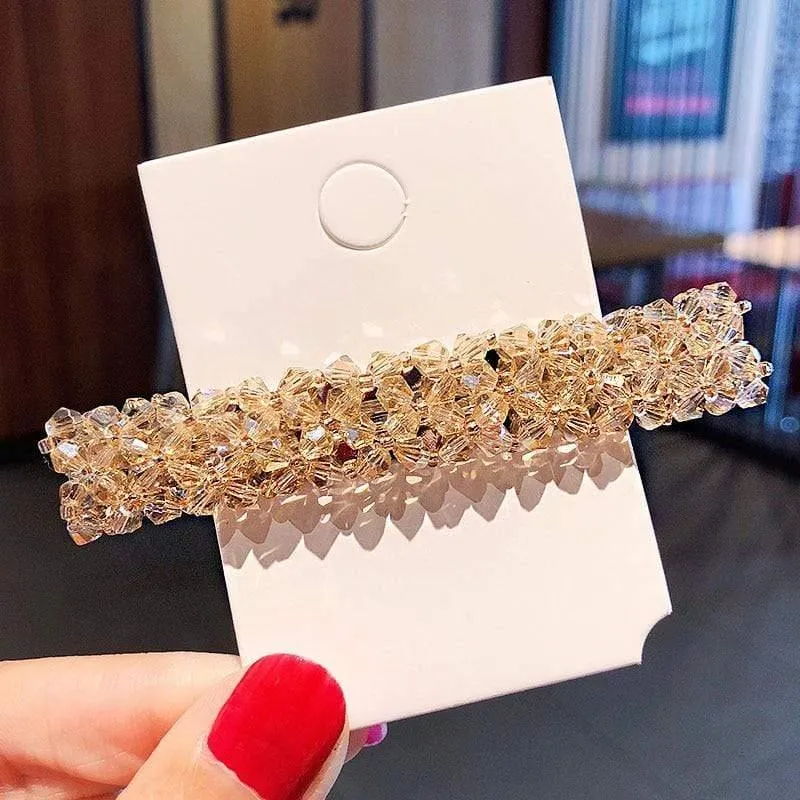 Elegante glänzende Kristall Haarspangen für Frauen Haarschmuck Stirnband Süße Haarspangen Haarnadeln Mode Haarschmuck