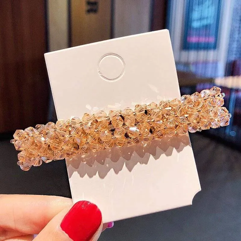 Elegante glänzende Kristall Haarspangen für Frauen Haarschmuck Stirnband Süße Haarspangen Haarnadeln Mode Haarschmuck