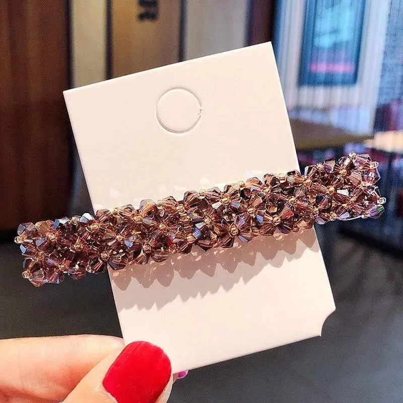 Elegante glänzende Kristall Haarspangen für Frauen Haarschmuck Stirnband Süße Haarspangen Haarnadeln Mode Haarschmuck