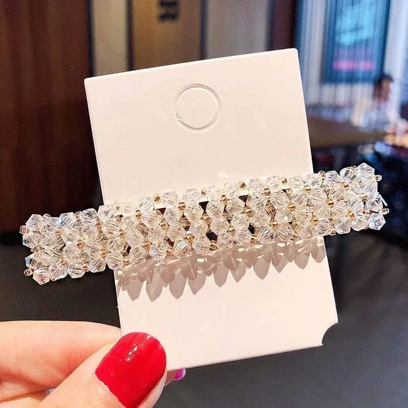 Elegante glänzende Kristall Haarspangen für Frauen Haarschmuck Stirnband Süße Haarspangen Haarnadeln Mode Haarschmuck