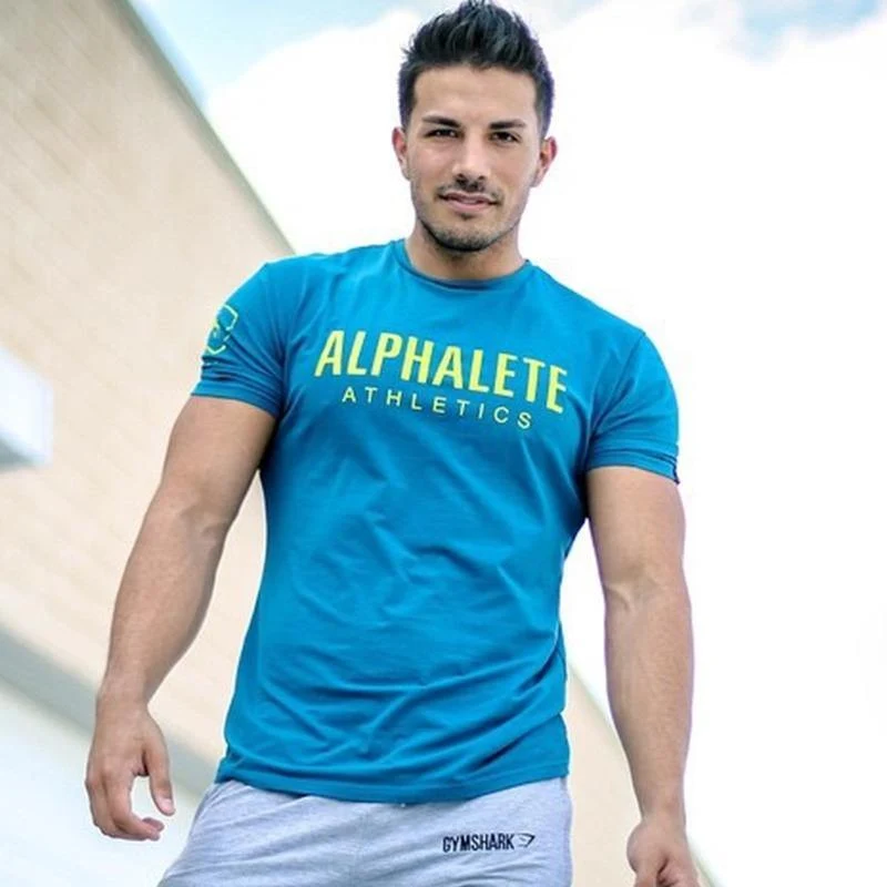 Herren Baumwolle Kurzarm T-Shirt New Casual Print Slim Fit Shirt Männlich Jogger Gyms Fitness Crossfit T-Shirts Tops Kleidung