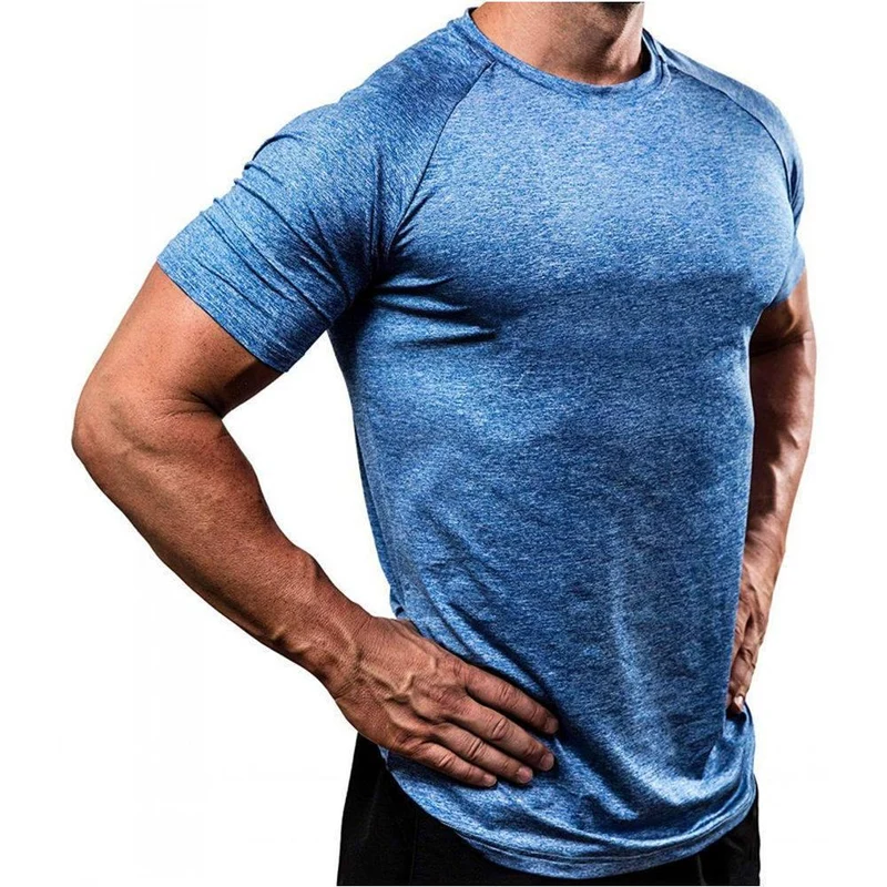 Kompression Quick Dry Shirts Herren Turnhallen Fitness T-Shirt Superelastic Skinny T-Shirt Tops Männlich Jogger Workout Crossfit Kleidung