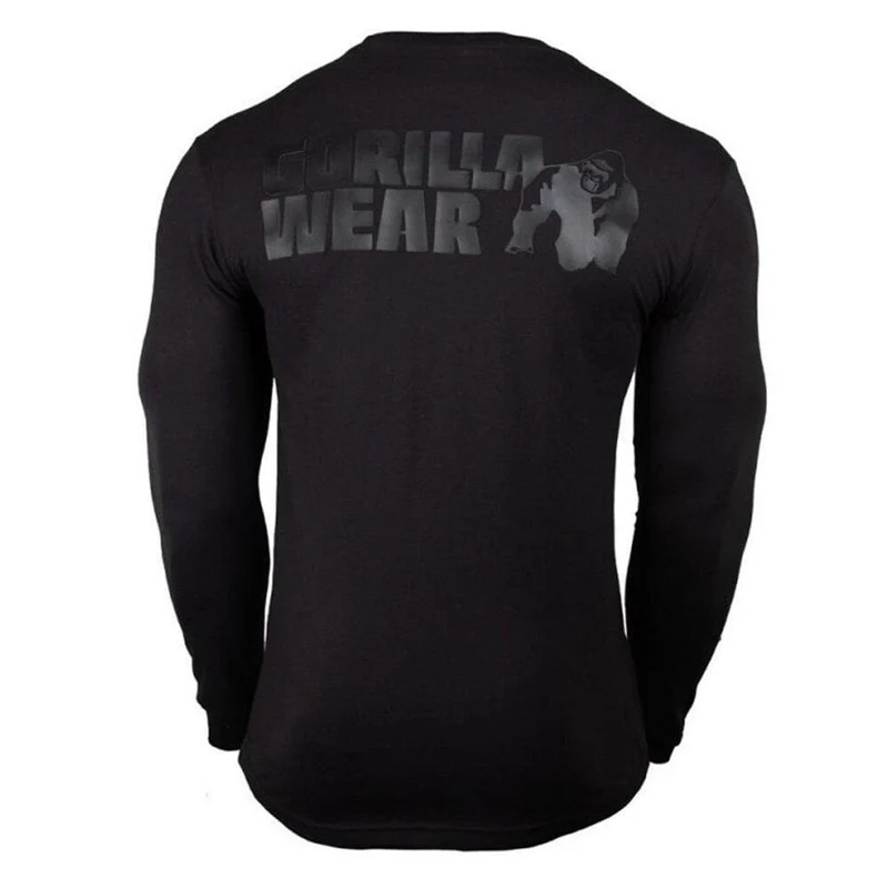 Fitness Sportliche Langarm T Shirt Männer Turnhallen Bodybuilding Workout Dünne Baumwolle Druck T-shirt Männliche Herbst Casual Tee Tops Bekleidung