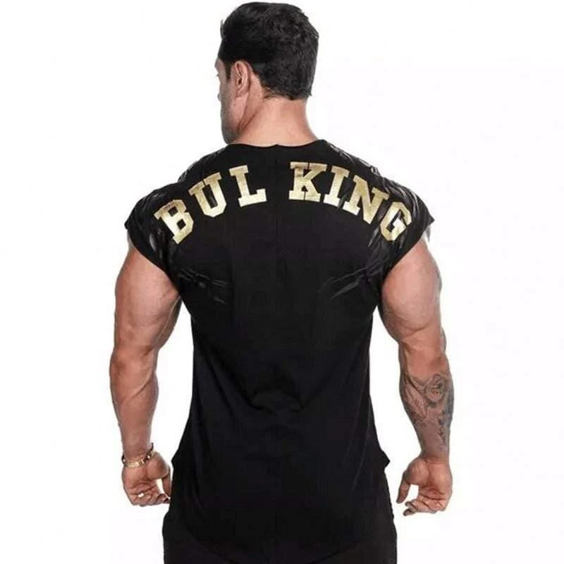 Männer Casual Mode Kreative Gedruckt T-shirt Turnhallen Fitness Bodybuilding Kurzarm Baumwolle T Shirt T Tops Männlich Workout Kleidung