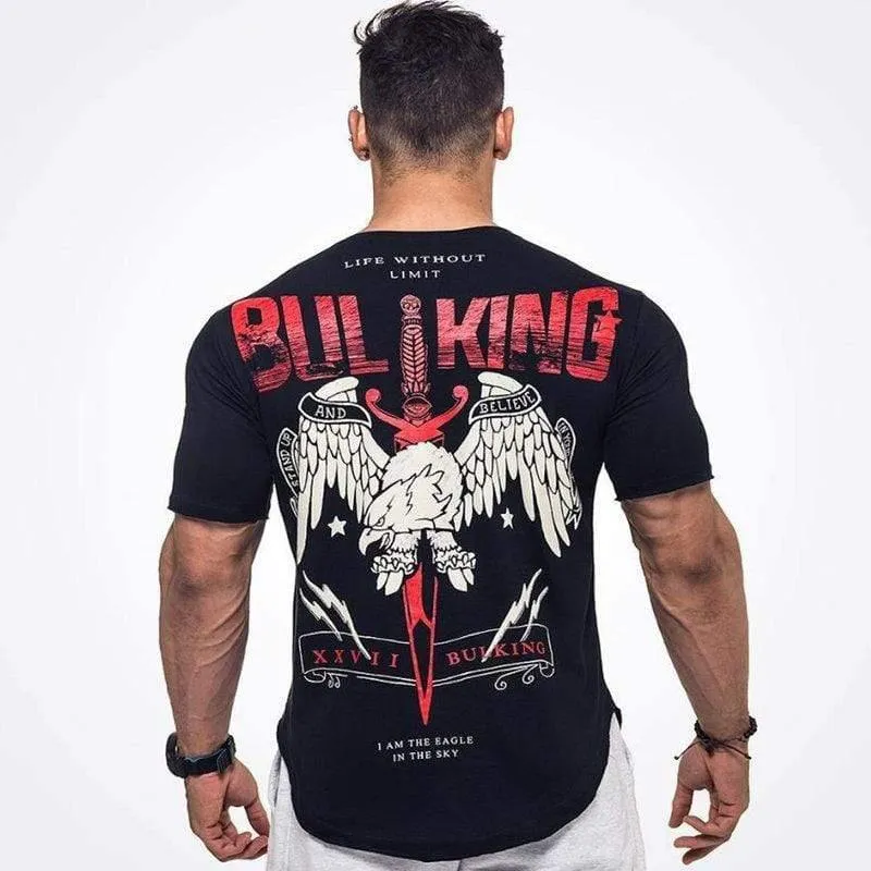 Männer Casual Fashion Printed T-Shirt Turnhallen Fitness Kurzarm Baumwolle T-Shirt Neueste Mann T-Shirts Männer Workout Brand Kleidung