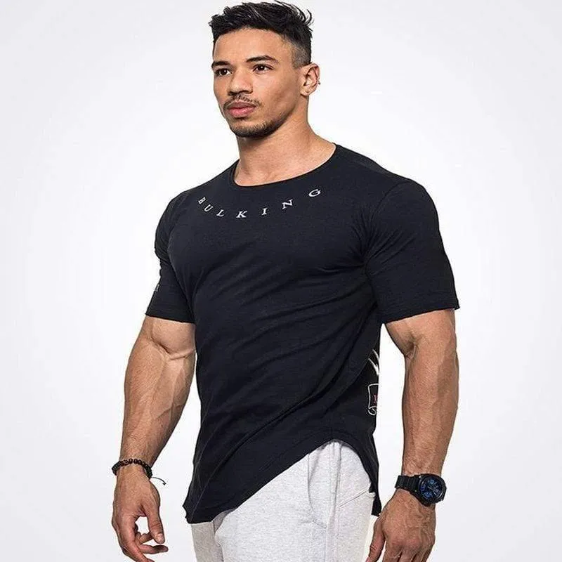 Männer Casual Fashion Printed T-Shirt Turnhallen Fitness Kurzarm Baumwolle T-Shirt Neueste Mann T-Shirts Männer Workout Brand Kleidung