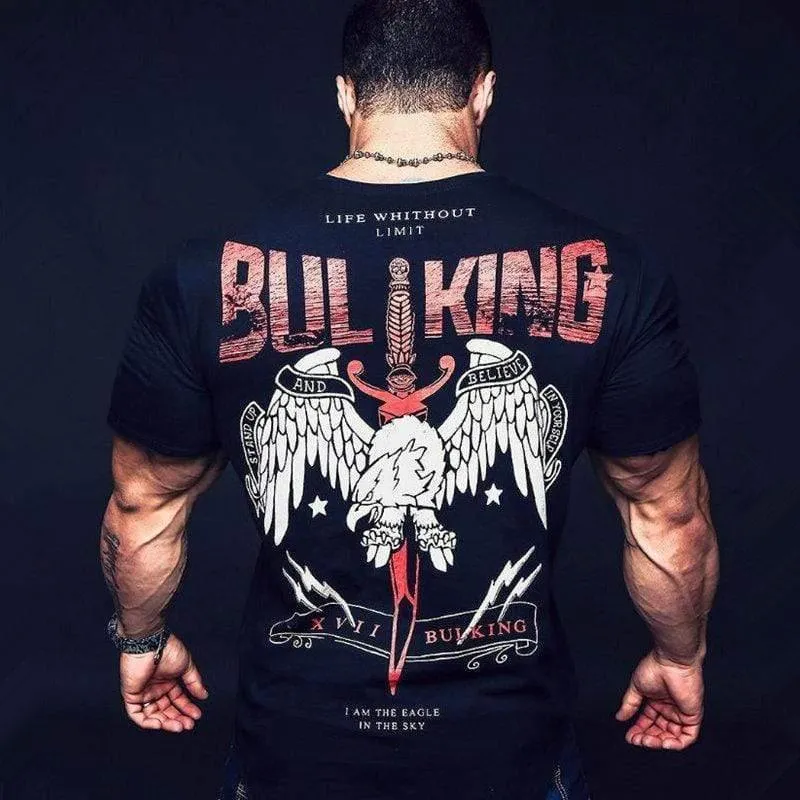 Männer Casual Fashion Printed T-Shirt Turnhallen Fitness Kurzarm Baumwolle T-Shirt Neueste Mann T-Shirts Männer Workout Brand Kleidung