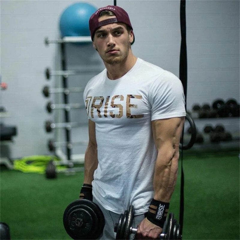 Herren Kurzarm Baumwoll T-Shirt Sommer Beiläufige Dünne Oansatz T-Shirt Mann Jogger Fitness-Studios Fitness Bodybuilding Tees Tops Marke Kleidung