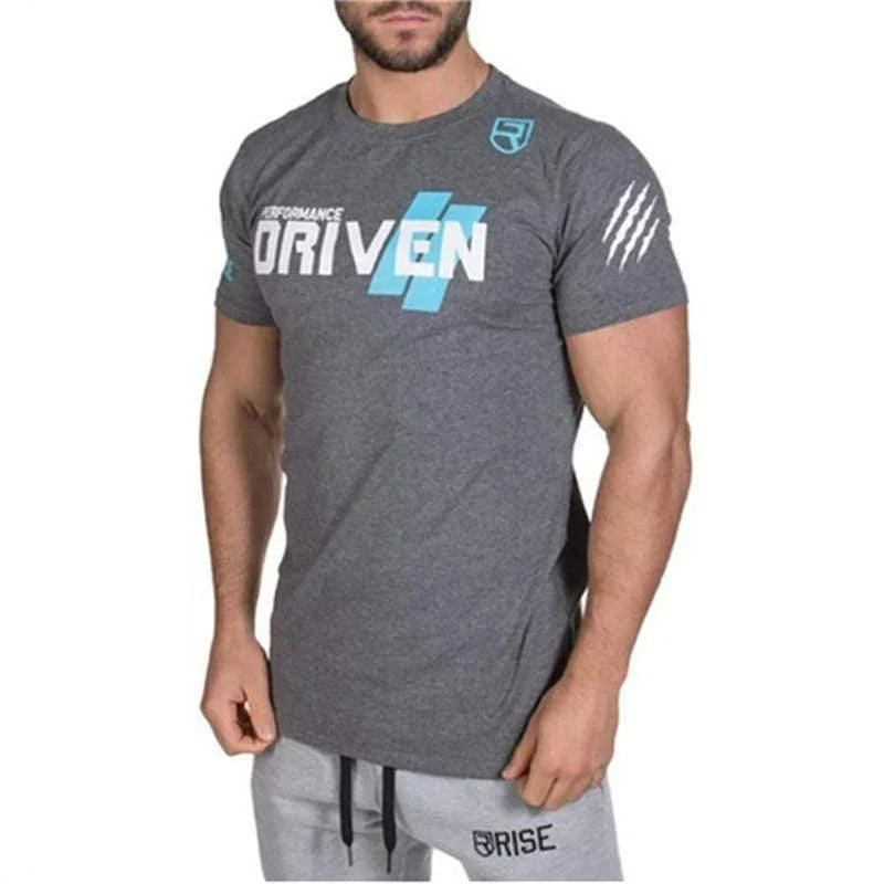 Herren Kurzarm Baumwoll T-Shirt Sommer Beiläufige Dünne Oansatz T-Shirt Mann Jogger Fitness-Studios Fitness Bodybuilding Tees Tops Marke Kleidung