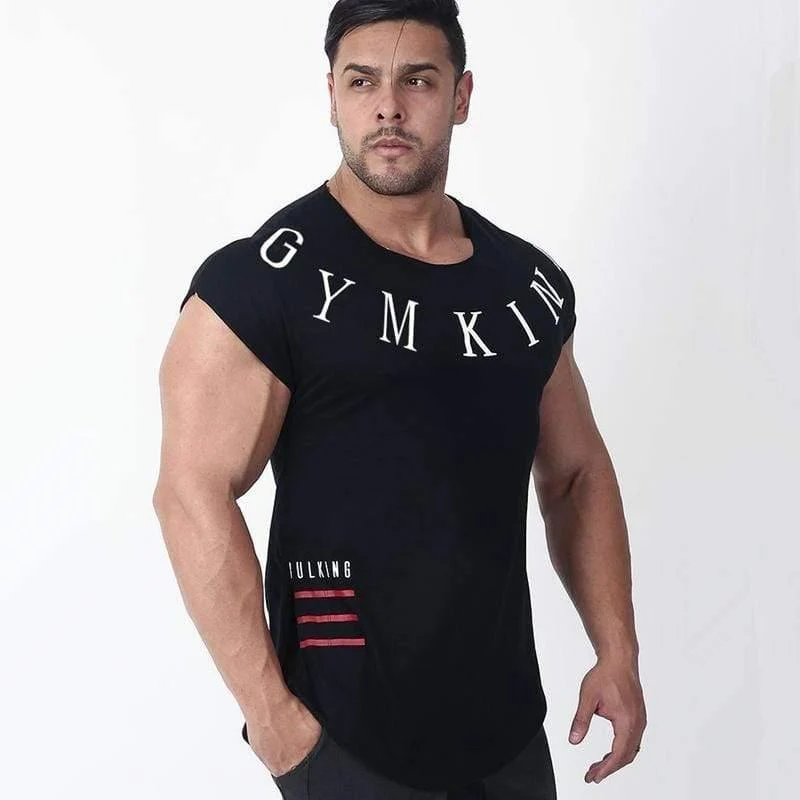 Männer Gym T-Shirt Fitness Bodybuilding Kurzarm Baumwolle T-Shirt Muscle Man Sommer Casual Fashion Print Schlanke T-Shirts Kleidung
