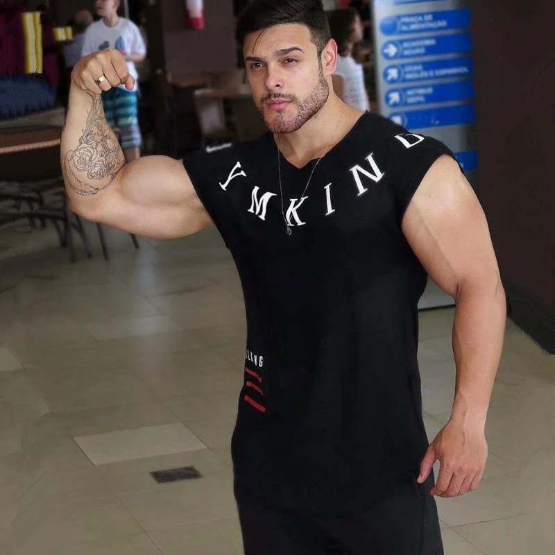 Männer Gym T-Shirt Fitness Bodybuilding Kurzarm Baumwolle T-Shirt Muscle Man Sommer Casual Fashion Print Schlanke T-Shirts Kleidung