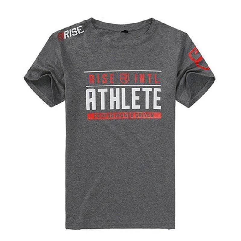 Herren T-Shirt Kurzarm Baumwolle Sommer Casual Fashion Slim Print T-Shirt Mann Jogger Fitness-Studios Fitness Workout T-Shirt Tops Markenkleidung