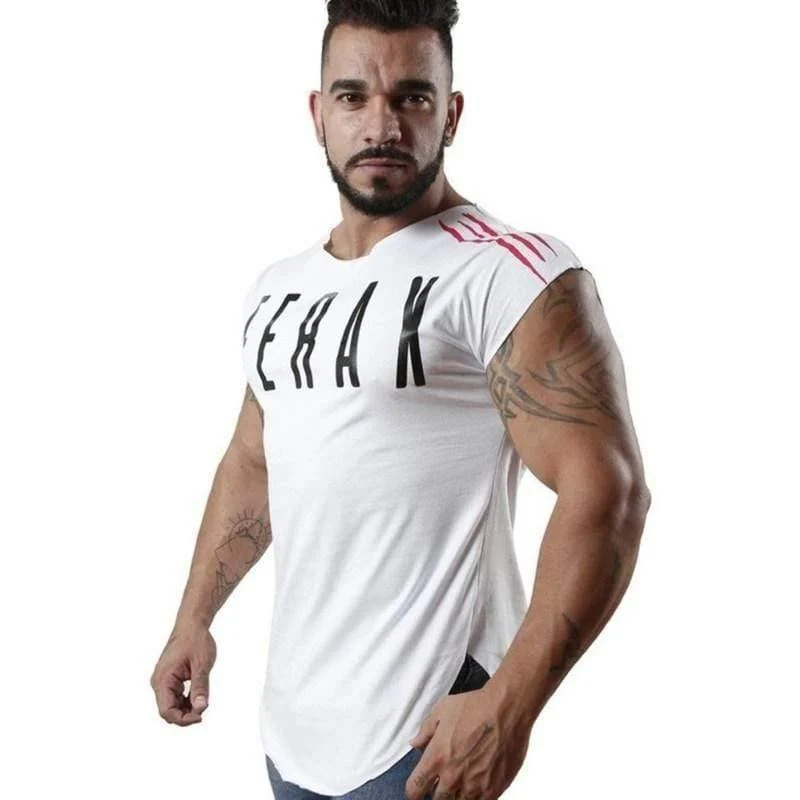 Herren-Fitnessstudios T-Shirt Fitness Bodybuilding Kurzarm Baumwolle T-Shirt Mann Sommer Lässige Mode Druck Schlanke T-Shirts Tops Markenkleidung