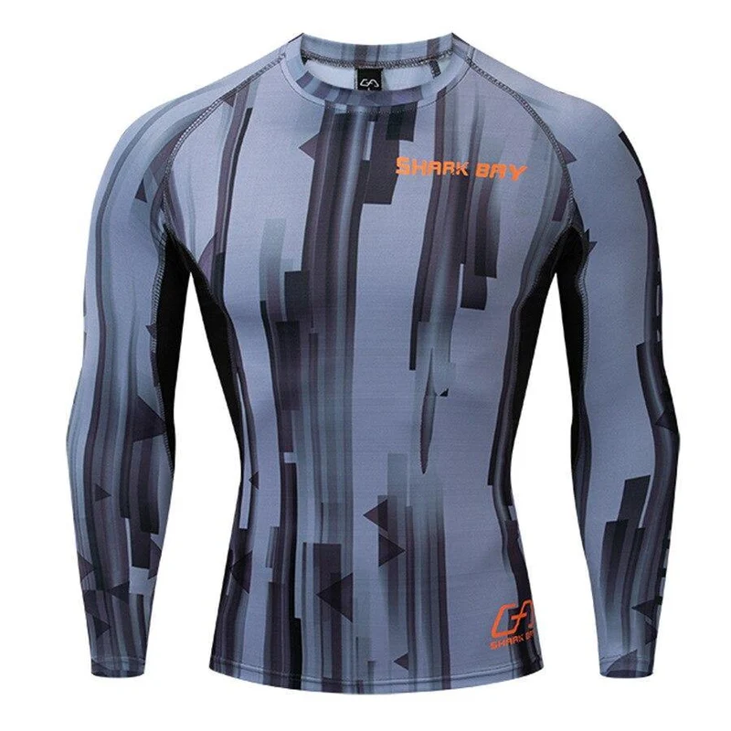 Männer Kompression Langarm T-Shirt Turnhallen Fitness Bodybuilding Skinny Quick Dry Shirt Männliche Marke Tee Tops Crossfit Markenkleidung