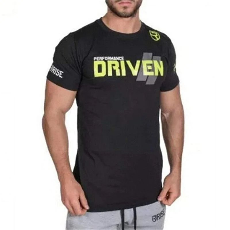 Herren T-Shirt Kurzarm Baumwolle Neue Casual Fashion Slim Print T-Shirt Männlich Jogger Fitness-Studios Fitness Tees Mann Sommer Stil Tops
