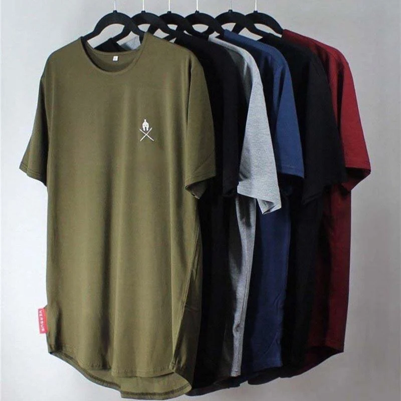Männer Kurzarm Solide T-shirt Fitnessstudios Fitness Bodybuilding Baumwolle Tops Männlich Casual Fashion Engen Tee Jogger Workout Marke Kleidung