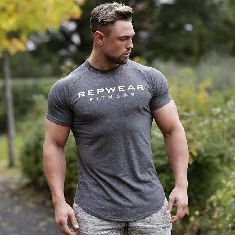 Herren Kurzarm Oansatz Baumwolle T-shirt 2018 Neue Fitnessstudios Fitness Bodybuilding T-shirt Männlich Sommer Casual Fashion T Tops Kleidung