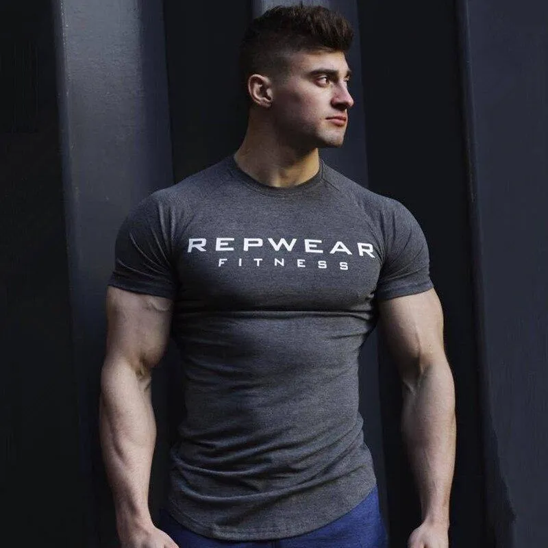 Herren Kurzarm Oansatz Baumwolle T-shirt 2018 Neue Fitnessstudios Fitness Bodybuilding T-shirt Männlich Sommer Casual Fashion T Tops Kleidung