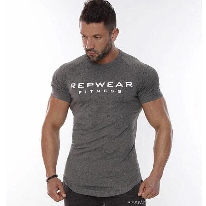 Herren Kurzarm Oansatz Baumwolle T-shirt 2018 Neue Fitnessstudios Fitness Bodybuilding T-shirt Männlich Sommer Casual Fashion T Tops Kleidung