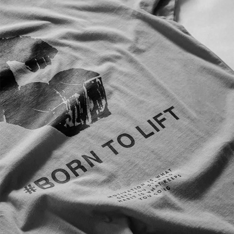 Herren Casual Fashion Baumwolle bedrucktes T-Shirt Fitnessstudios Fitness Workout Lose T-Shirt Männliche O-Ausschnitt Tops Crossfit Markenkleidung