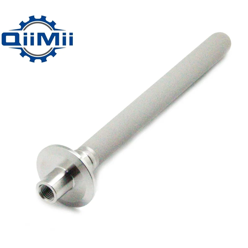 20mm-32mmOD 6 "-12" gesinterter Karbonisierungsstein aus rostfreiem Stahl, Porengröße 2 Mikron. 50.5 mm Klemmverschraubung mit 1/4 "NPT