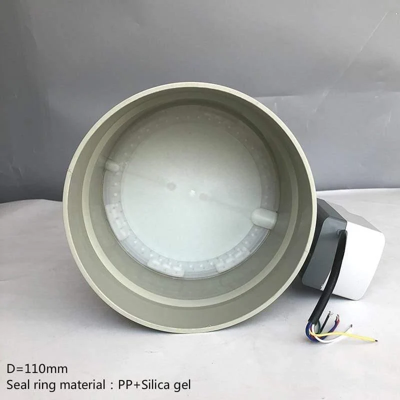 D = 110/160/200 mm PP-Luftklappenventil Motorischer HVAC-Luftklappen-Motordämpfer für Lüftungsrohrventil Hohe Dichtleistung