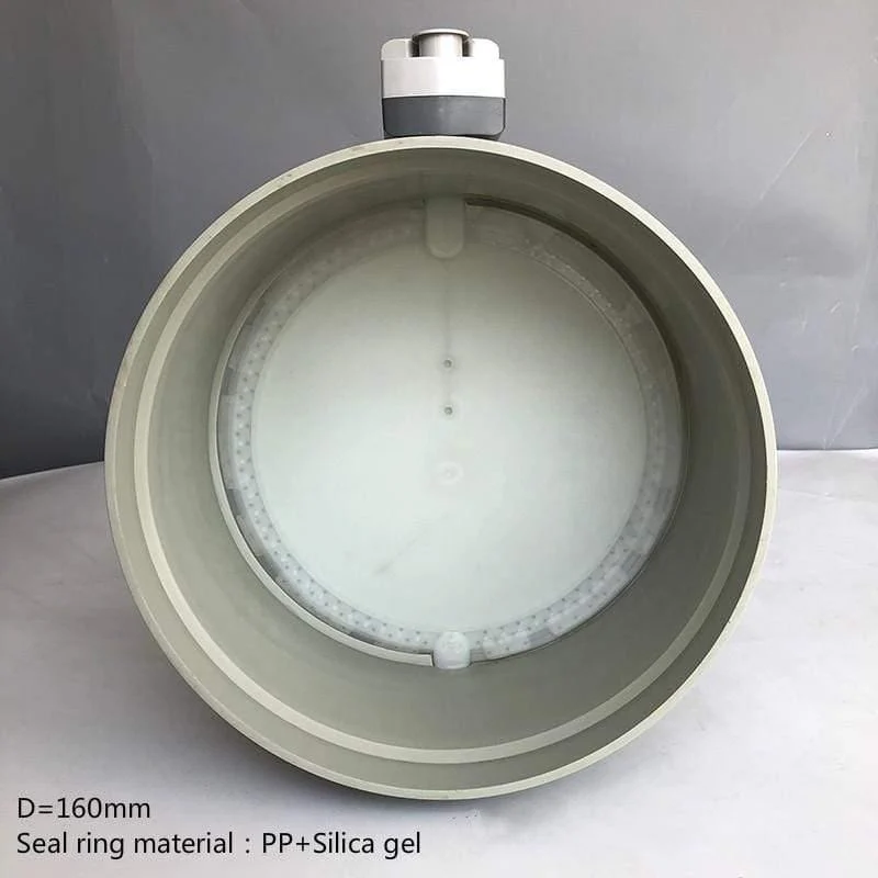 D = 110/160/200 mm PP-Luftklappenventil Motorischer HVAC-Luftklappen-Motordämpfer für Lüftungsrohrventil Hohe Dichtleistung