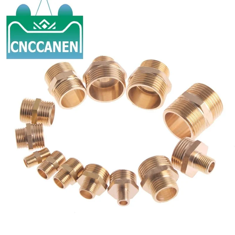 Messingrohr Sechskant-Nippel-Anschlusskupplungsanschluss Schnelladapter 1/8 "1/4" 3/8 "1/2" 3/4 "1" BSP-Außengewinde Wasser Öl Gas Kraftstoff