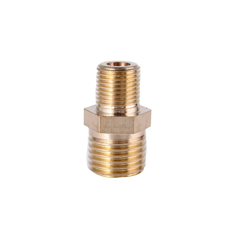 Messingrohr Sechskant-Nippel-Anschlusskupplungsanschluss Schnelladapter 1/8 "1/4" 3/8 "1/2" 3/4 "1" BSP-Außengewinde Wasser Öl Gas Kraftstoff