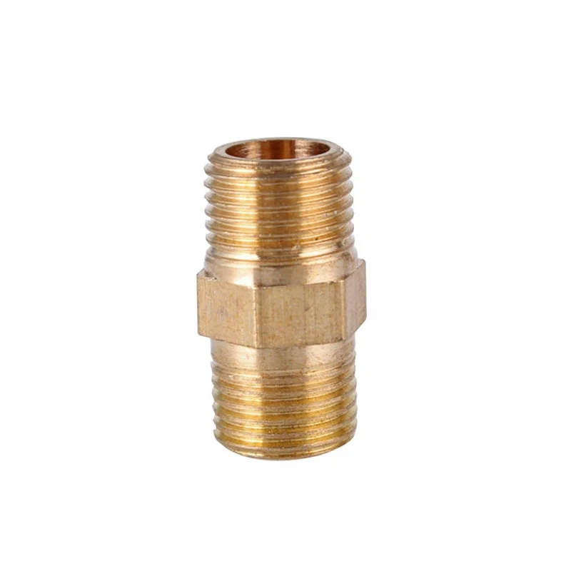 Messingrohr Sechskant-Nippel-Anschlusskupplungsanschluss Schnelladapter 1/8 "1/4" 3/8 "1/2" 3/4 "1" BSP-Außengewinde Wasser Öl Gas Kraftstoff