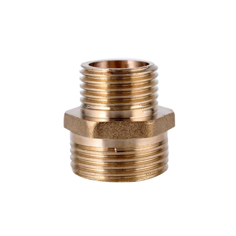 Messingrohr Sechskant-Nippel-Anschlusskupplungsanschluss Schnelladapter 1/8 "1/4" 3/8 "1/2" 3/4 "1" BSP-Außengewinde Wasser Öl Gas Kraftstoff