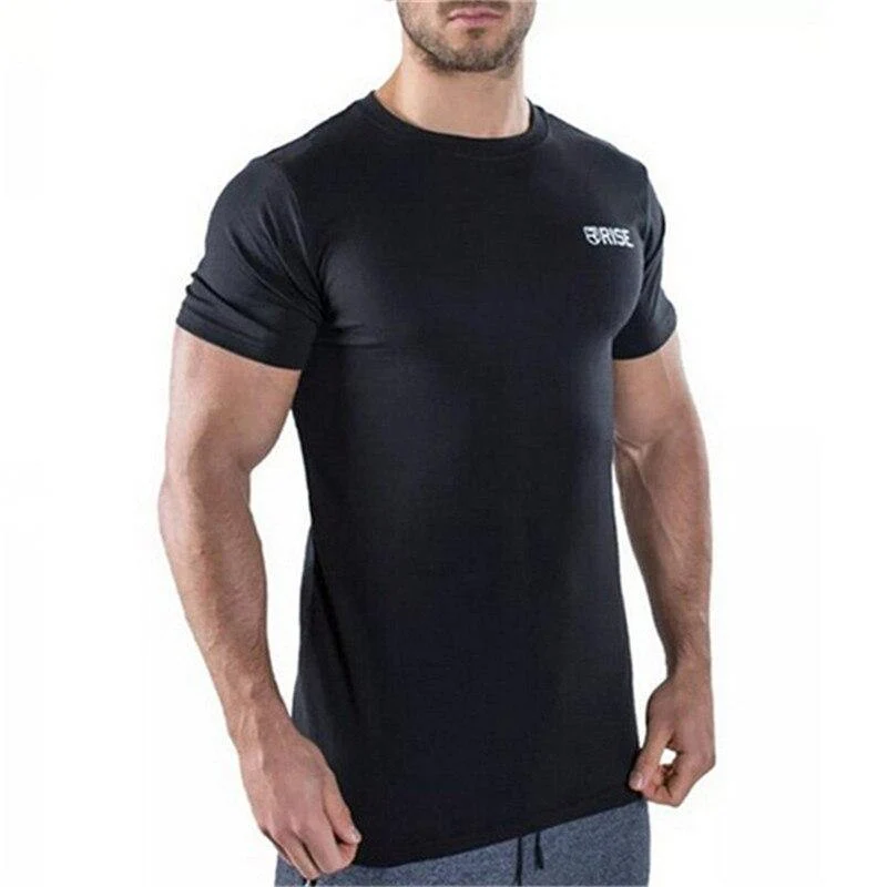 Herren Kurzarm Baumwolle T-Shirts Mann Lässige Mode Gedrucktes T-Shirt Männliche Fitnessstudios Fitness Workout Marke Tees Tops Sommerkleidung