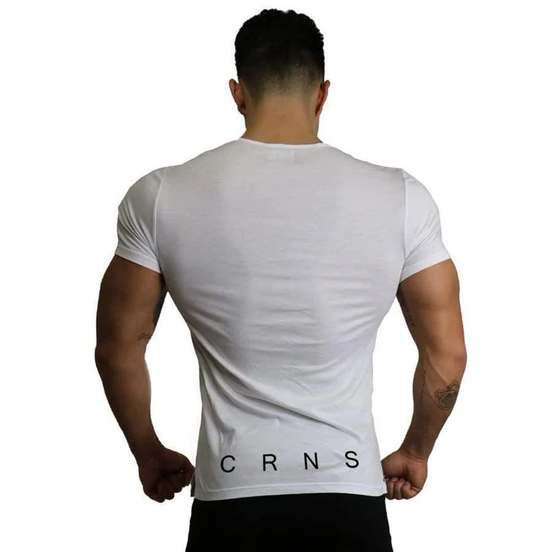 Männer Casual Baumwolle Dünne T-shirt Turnhallen Fitness Bodybuilding Workout Kurzarm T-shirt Tops Männlich Crossfit Kleidung