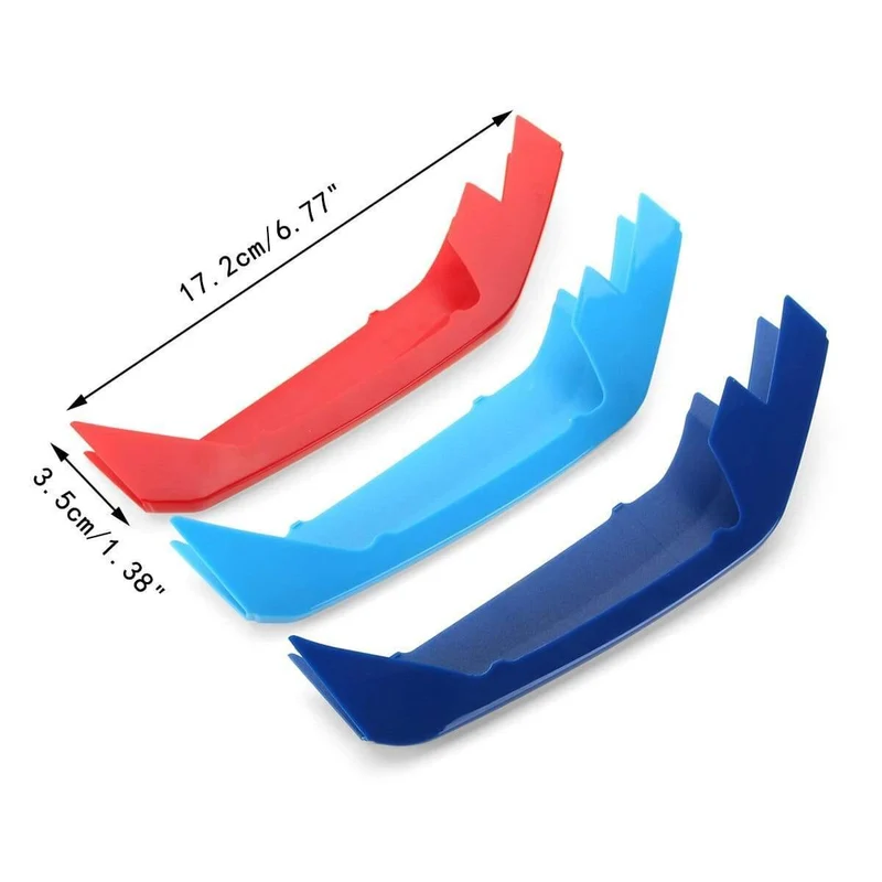 3 Stück / Set 3D-Aufkleber für BMW X2 F39 Kühlergrill-Kühlergrillabdeckung Zierklammern Streifen Zierleiste M Power Performance Parts