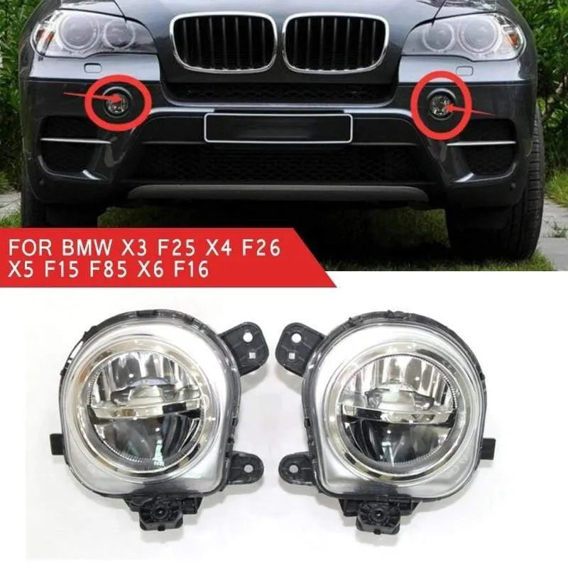 Pcmos Frontstoßstange, Paar Nebelscheinwerfer, LED für BMW X3 F25 X4 F26 X5 F15 F85 X6 F16 2014–2016, Autolichtbaugruppe, Autoteile, neu (2 Stück)
