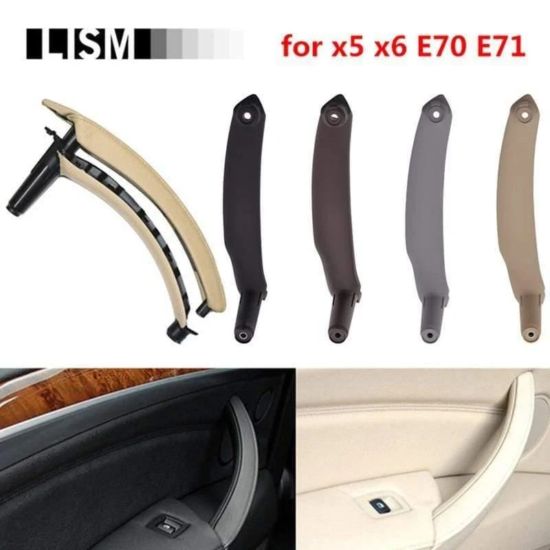 Schwarz Beige Braun Links Rechts Auto Innentürgriffe für BMW X5 E70 X6 E71 E72 Innentürverkleidung Lenkerzugverkleidung