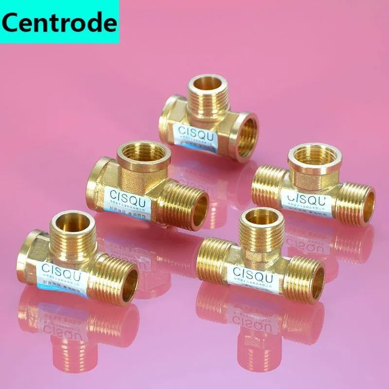1 / 2IN Copper Tee Elbow Outer und Inner Wire Joint Double Inner Wire Direct Outer Tooth Vierwege-Gas Solar Solar Pipe Fittings
