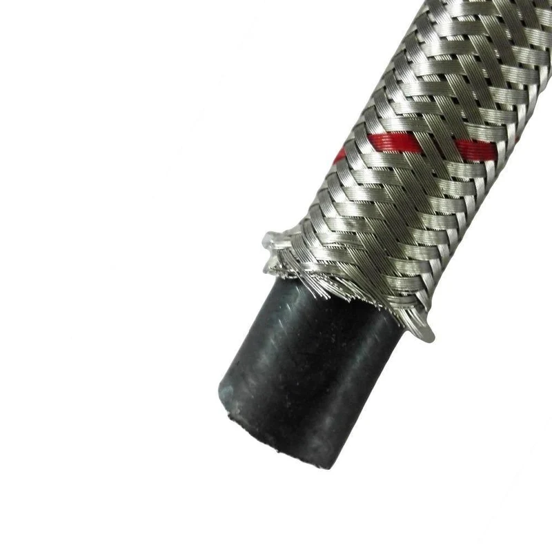 1/2 "3/8" 304 Edelstahl geflochtener Schlauch Wasserhahn Zuleitung Verbindet Rohr Wasserhahn Anschluss Bad Sanitärschlauch