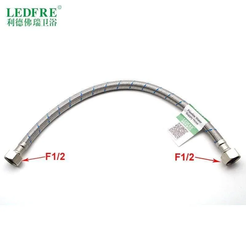 1/2 "3/8" 304 Edelstahl geflochtener Schlauch Wasserhahn Zuleitung Verbindet Rohr Wasserhahn Anschluss Bad Sanitärschlauch