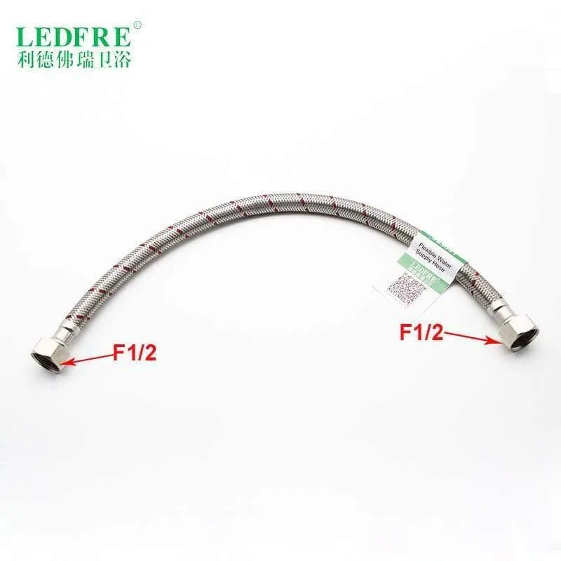 1/2 "3/8" 304 Edelstahl geflochtener Schlauch Wasserhahn Zuleitung Verbindet Rohr Wasserhahn Anschluss Bad Sanitärschlauch