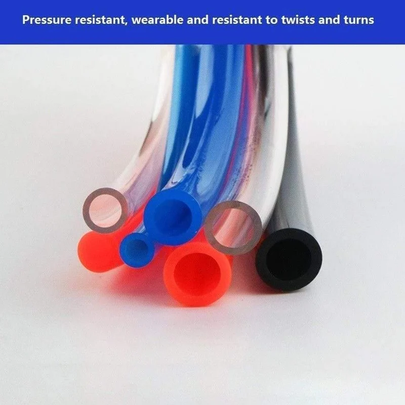 Luftschlauch Pneumatischer Rohrschlauch 10x6.5 mm ID 8x5mm 6x4 2.5mm 12x8 Transparent Blau Rot Schwarz PU Luftgasschlauch 1M VERKAUF