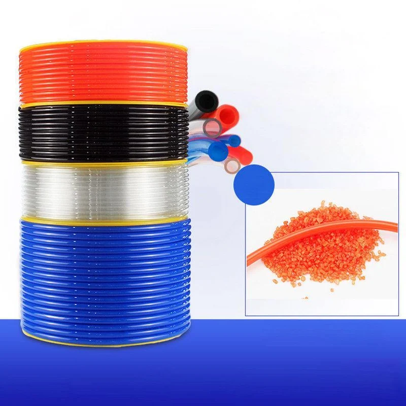 Luftschlauch Pneumatischer Rohrschlauch 10x6.5 mm ID 8x5mm 6x4 2.5mm 12x8 Transparent Blau Rot Schwarz PU Luftgasschlauch 1M VERKAUF