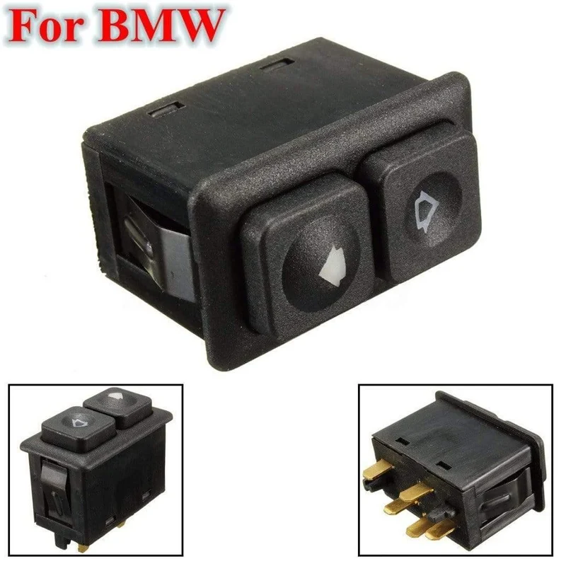 1 Stück schwarzer 5-poliger Fensterheberschalter für BMW E23 E24 E28 E30 61311381205 Auto Interior Parts