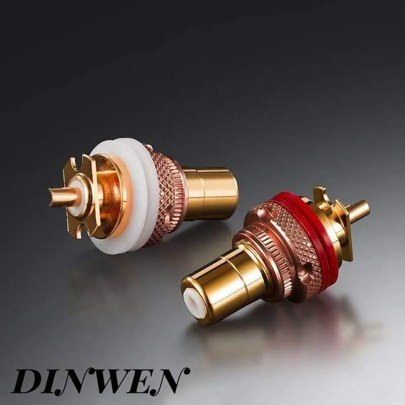 EIZZ RCA-Buchsenanschluss Tellur-Kupferpolierbuchse ohne Nickel-Gold-Gehäuse Adapterklemmenstecker 1PC