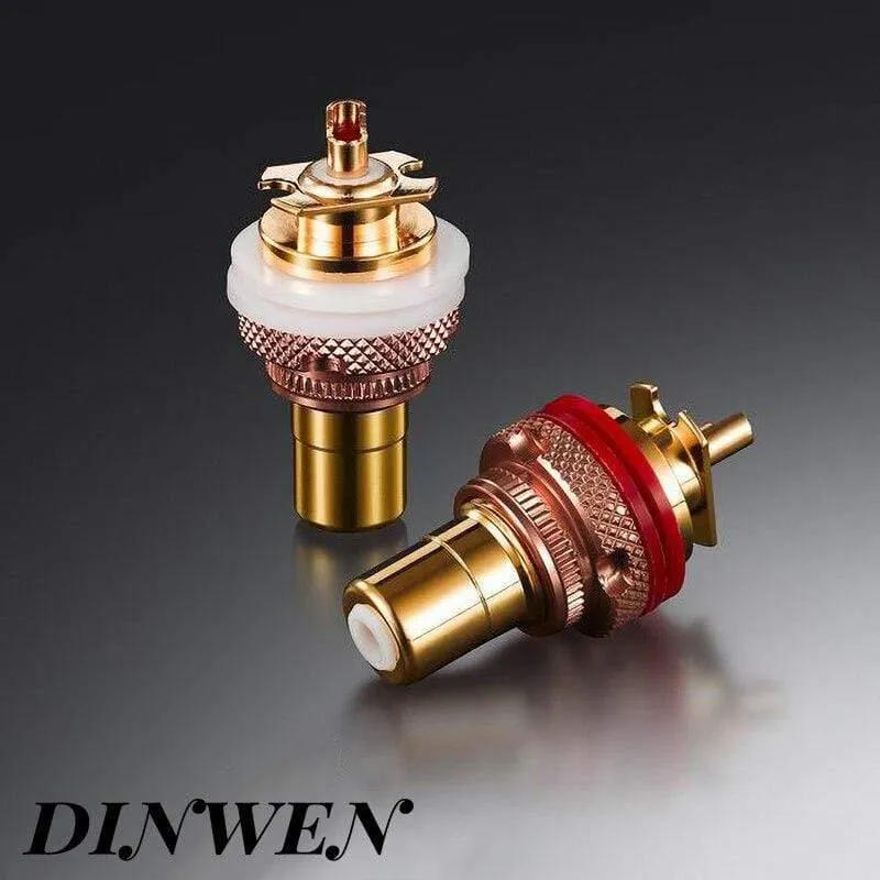 EIZZ RCA-Buchsenanschluss Tellur-Kupferpolierbuchse ohne Nickel-Gold-Gehäuse Adapterklemmenstecker 1PC