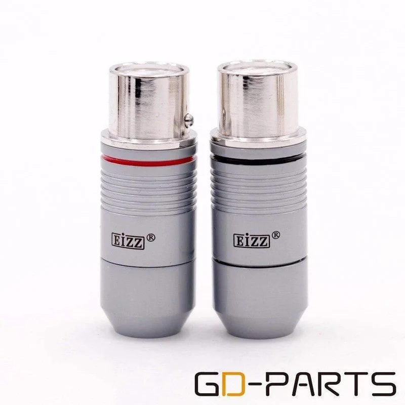 EIZZ 2PCS High-End 3-polige XLR-Buchse MIC Snake Cable Jack Adapter Teflon-Isolator Platinierter Phosphor Bro