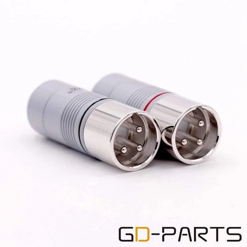 EIZZ 2PCS High-End 3-polige XLR-Buchse MIC Snake Cable Jack Adapter Teflon-Isolator Platinierter Phosphor Bro