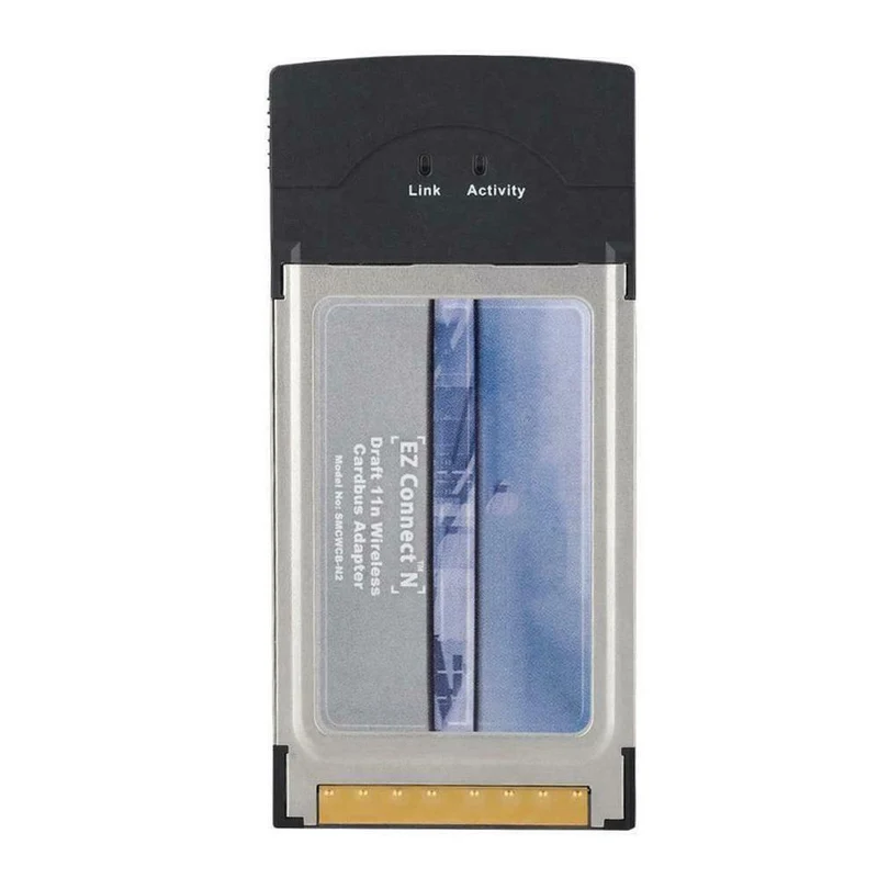 Connect N Pro Draft 802.11n 2.4 GHz 300 Mbit / s PCMCIA WiFi-Adapter Drahtloser Cardbus-Adapter für SMC Windows XP / Vista (grau Andere)
